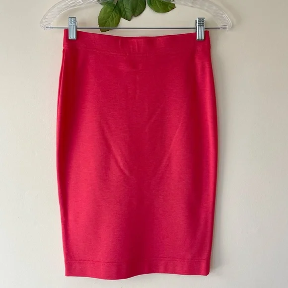 Daphne Women’s Pencil Skirt - Coral Red, Size XS/EU 36 - Picture 4 of 9